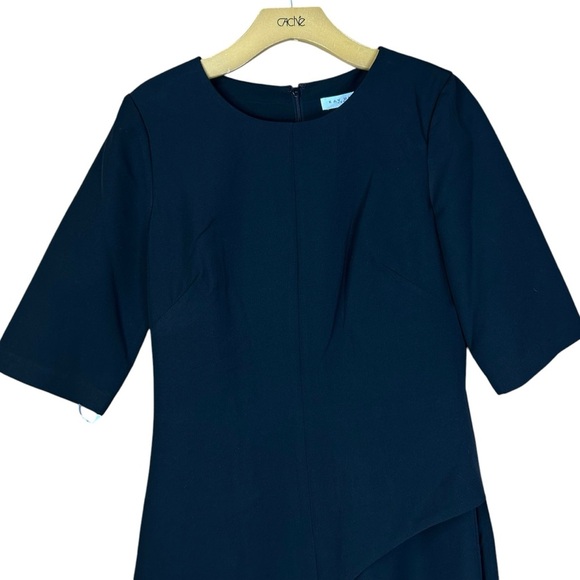 Kay Unger 8 Davina Walk Thru Jumpsuit Black Evening Stretch Crepe Skirt - Picture 7 of 13